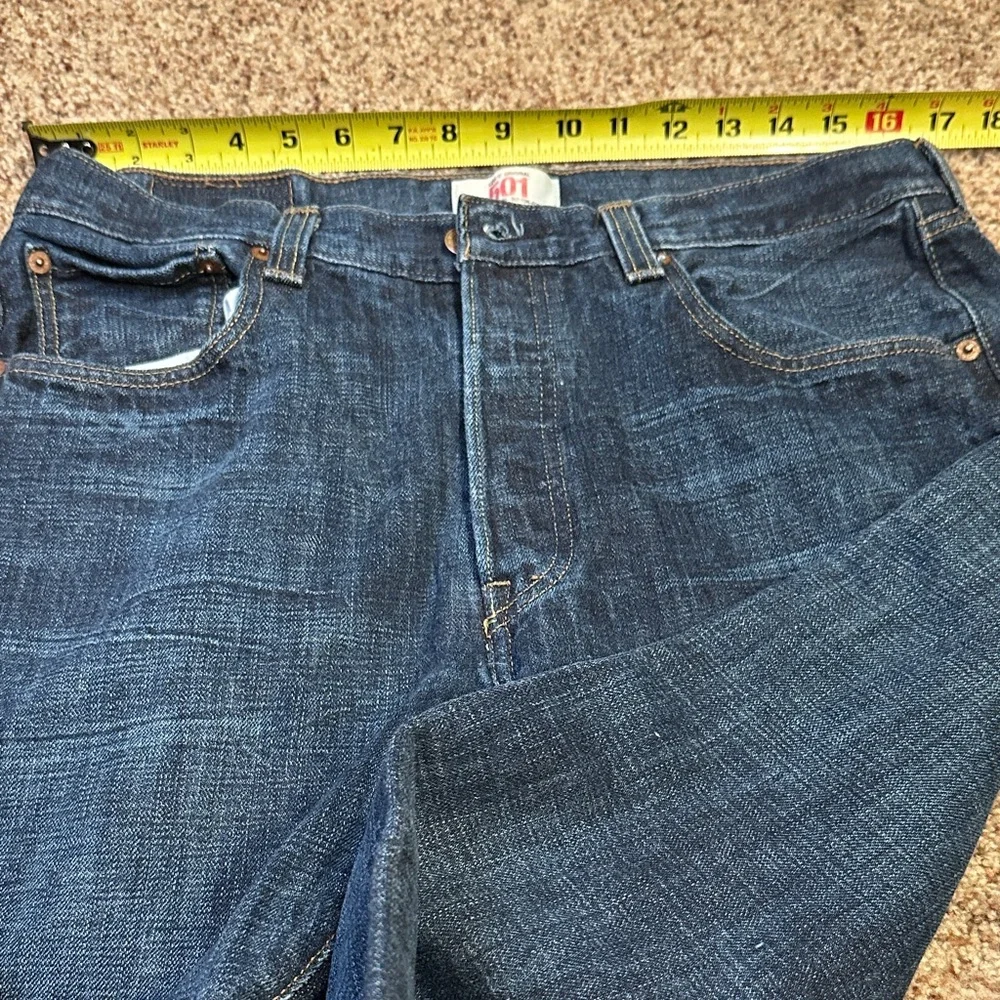 Levi's 501 Jeans Mens Regular Fit‎ Straight Leg Blue Denim Pants